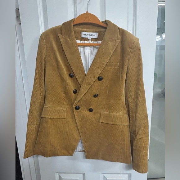 Veronica Beard Tan Corduroy Blazer Size 16 EUC - Picture 2 of 4